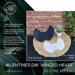 SİLİCONE MOULD  - VALANTINES DAY WINGED HEART CHRISTMAS  (19.5 X 15 CM)