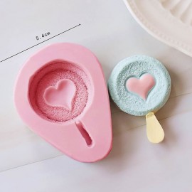 SILICONE MOULD -SHAPED MINI ICE CREAM CONE II WITH HEART - SUMMER (7X5,5CM)