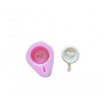 SILICONE MOULD -SHAPED MINI ICE CREAM CONE II WITH HEART - SUMMER (7X5,5CM)