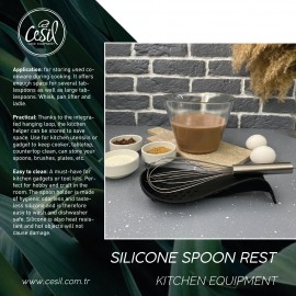 SILICONE SPOON REST(22.5X10X3.5 CM)