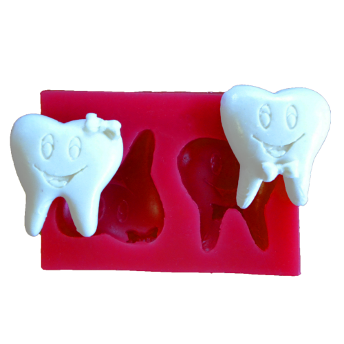 SILICONE MOULD-GIRL & MALE TEETH (9 * 6,5 CM)