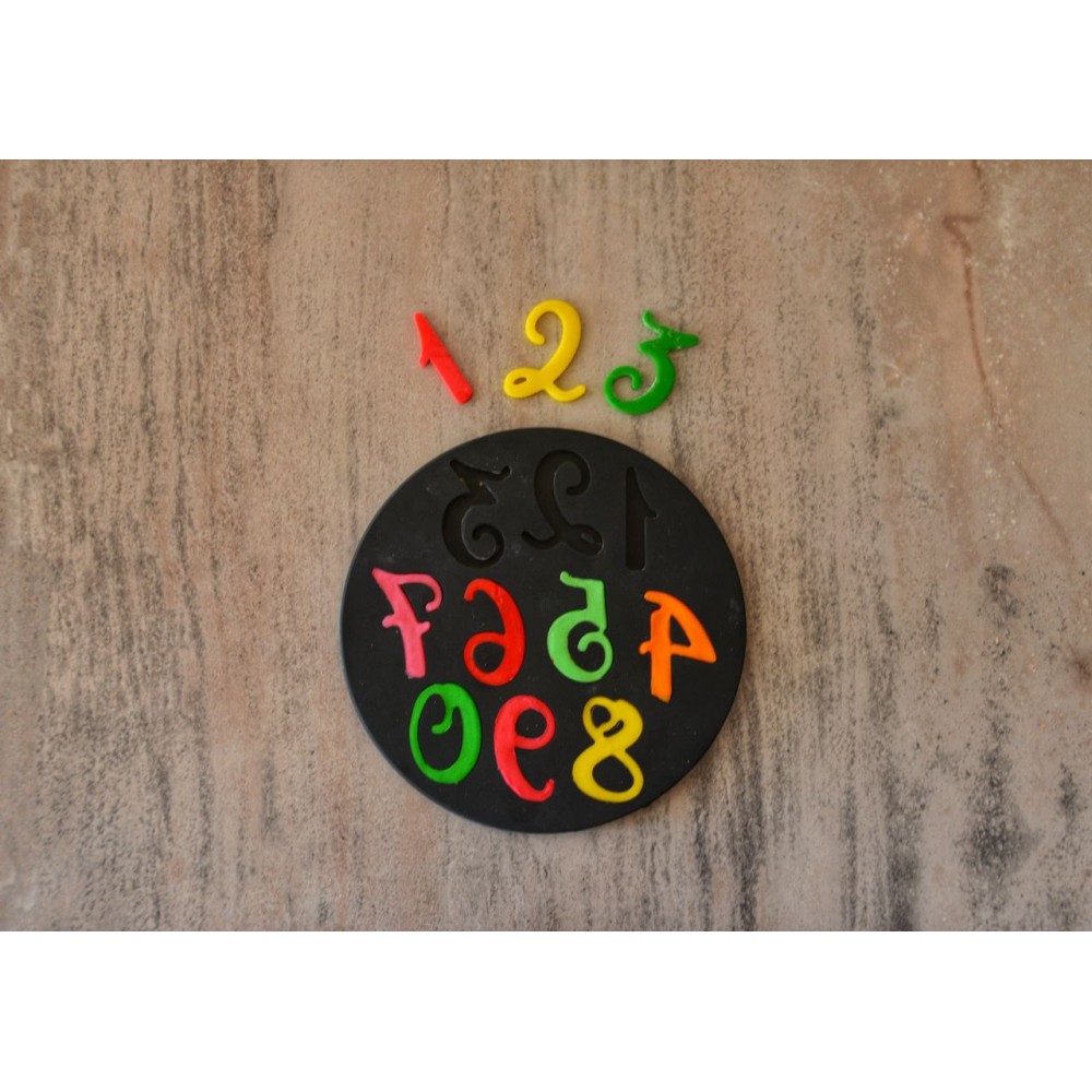 CESİL CURLY CALİGRAFİ NUMBER SİLİCONE MOULD