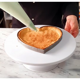 PERFORATED HEART STAİNLESS STEEL MOULD 21 X 20 CM