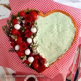 PERFORATED HEART STAİNLESS STEEL MOULD 21 X 20 CM