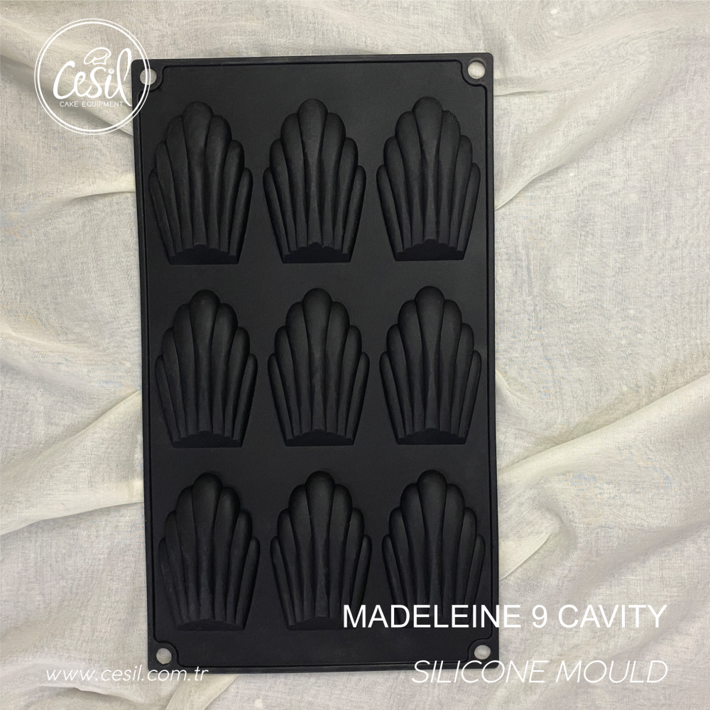 PCS- MADELEiNE SİLİCONE MOULD 9 CAVİTY  7.5x H5 cm 