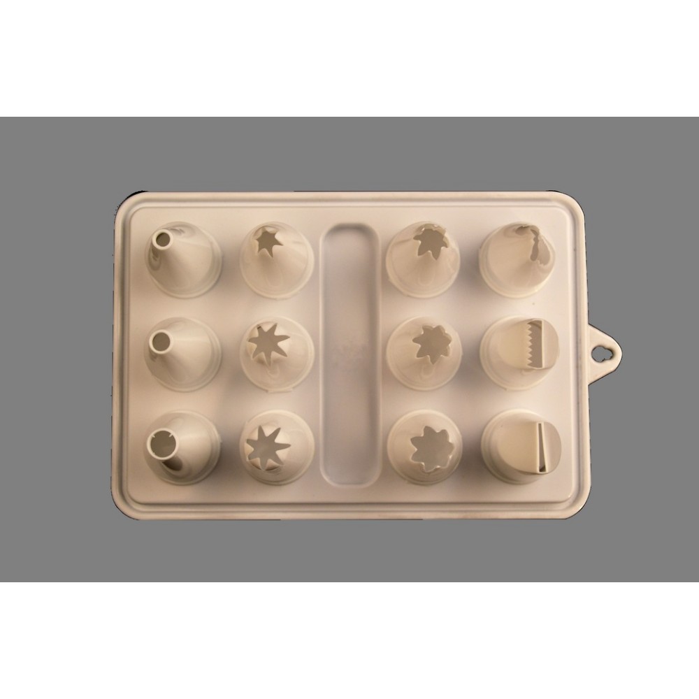 WHITE NOZZLES FOR CREAM PLASTİC 12