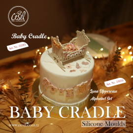 SİLİCONE MOULD - BABY CRADLE (15.5 X 13 CM/ 12X7 CM)