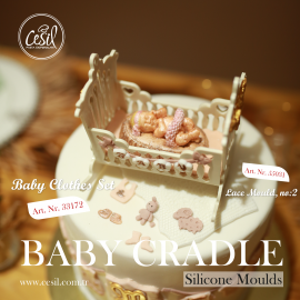 SİLİCONE MOULD - BABY CRADLE (15.5 X 13 CM/ 12X7 CM)