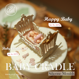 SİLİCONE MOULD - BABY CRADLE (15.5 X 13 CM/ 12X7 CM)