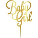 TOPPER - BABY GİRL, GOLD, H: 16,5 CM