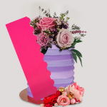 TALL PATTERNED EDGE SİDE SCRAPER, TRANSPARENT, CİRCLE OUT, 30 X 8 CM 