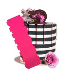 TALL PATTERNED EDGE SİDE SCRAPER, TRANSPARENT, SQUARED, 30 X 8 CM 