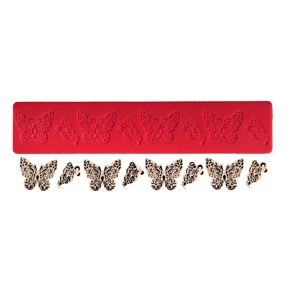 TEK ŞERİT DANTEL KALIBI KELEBEKLER 55041