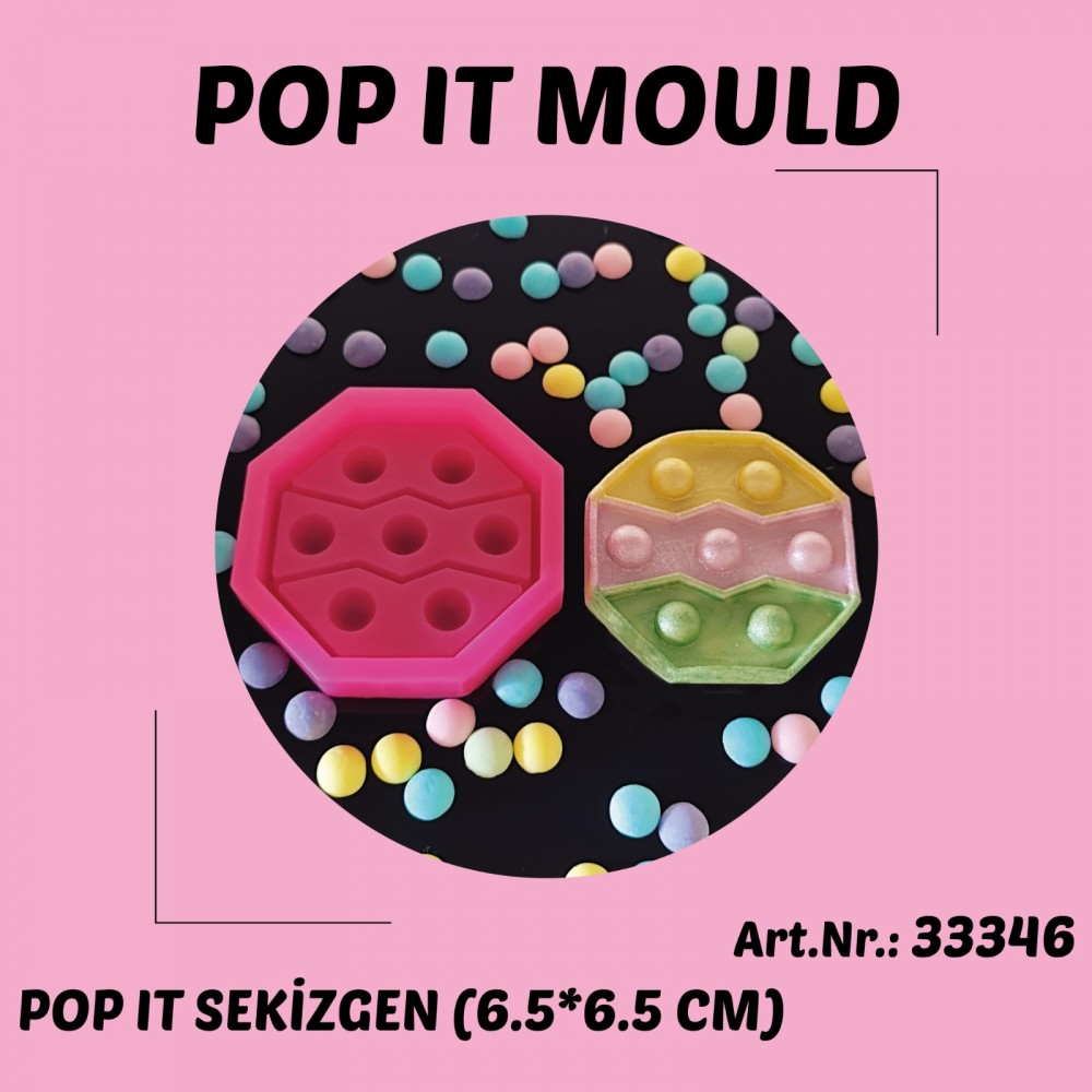 SILICONE MOULD - POPIT OCTAGON (6.5*6.5 CM) 33346