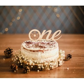 & SİGN, GOLDEN MİRROR, CAKE- TOPPER - 12,5 CM