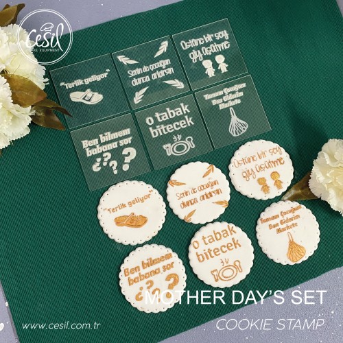 COOKIE STAMP MOTHER'S DAY SET  2.8 MM (7*7 CM)