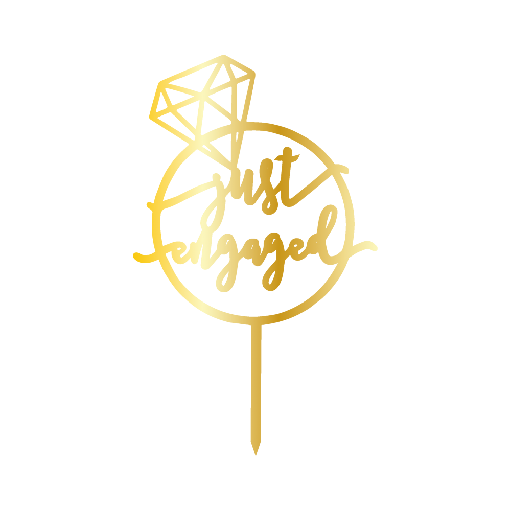 & SİGN, GOLDEN MİRROR, CAKE- TOPPER - 12,5 CM