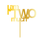 & SİGN, GOLDEN MİRROR, CAKE- TOPPER - 12,5 CM