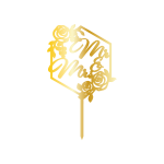 & SİGN, GOLDEN MİRROR, CAKE- TOPPER - 12,5 CM