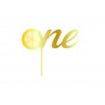 & SİGN, GOLDEN MİRROR, CAKE- TOPPER - 12,5 CM