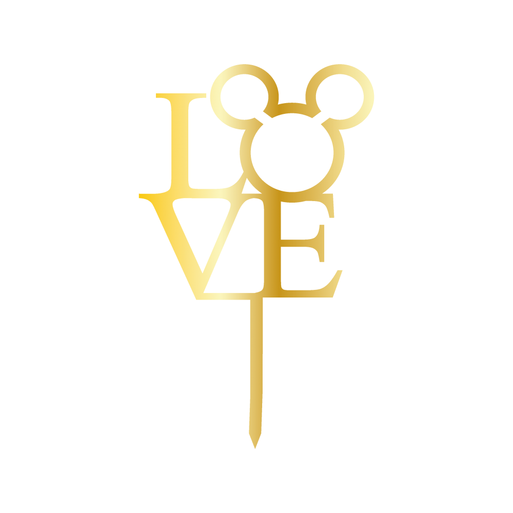 & SİGN, GOLDEN MİRROR, CAKE- TOPPER - 12,5 CM