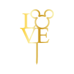 & SİGN, GOLDEN MİRROR, CAKE- TOPPER - 12,5 CM