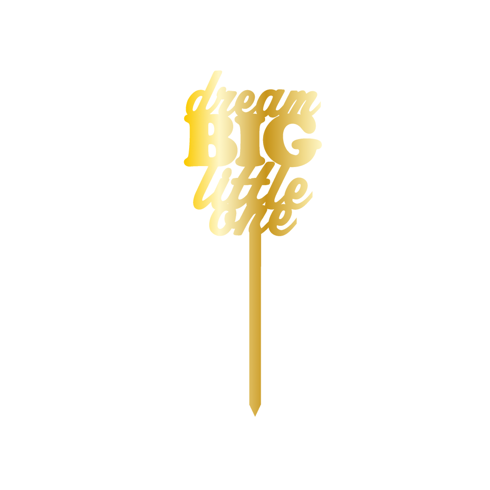 & SİGN, GOLDEN MİRROR, CAKE- TOPPER - 12,5 CM