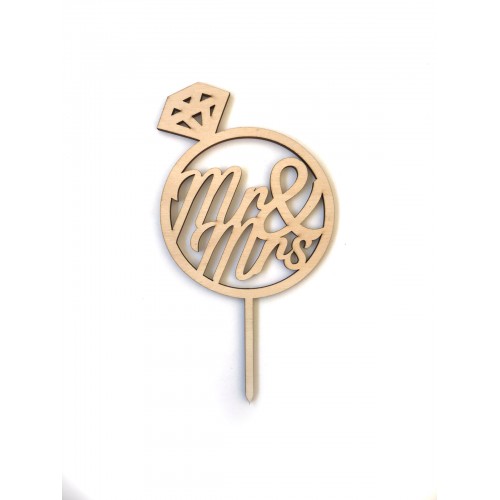 & SİGN, GOLDEN MİRROR, CAKE- TOPPER - 12,5 CM