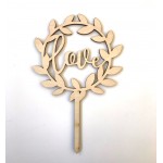 & SİGN, GOLDEN MİRROR, CAKE- TOPPER - 12,5 CM