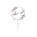 & SİGN, GOLDEN MİRROR, CAKE- TOPPER - 12,5 CM