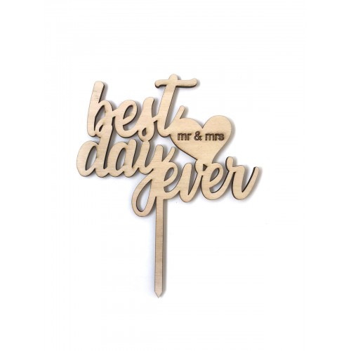 & SİGN, GOLDEN MİRROR, CAKE- TOPPER - 12,5 CM