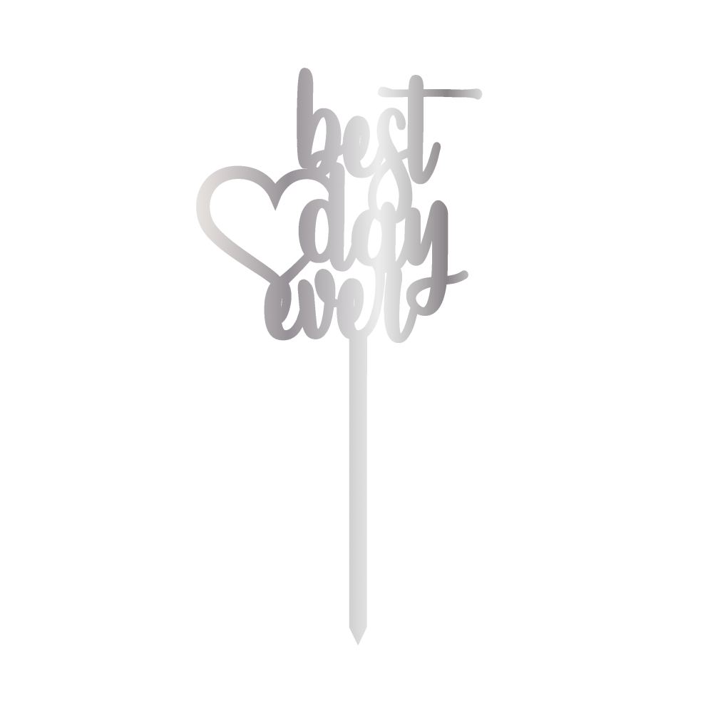 & SİGN, GOLDEN MİRROR, CAKE- TOPPER - 12,5 CM