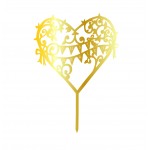 & SİGN, GOLDEN MİRROR, CAKE- TOPPER - 12,5 CM