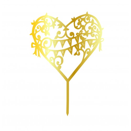 & SİGN, GOLDEN MİRROR, CAKE- TOPPER - 12,5 CM