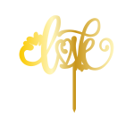 & SİGN, GOLDEN MİRROR, CAKE- TOPPER - 12,5 CM