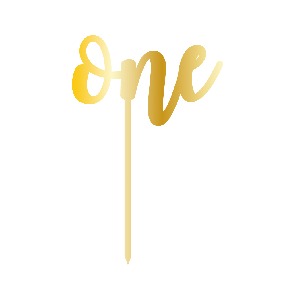 & SİGN, GOLDEN MİRROR, CAKE- TOPPER - 12,5 CM