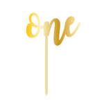 & SİGN, GOLDEN MİRROR, CAKE- TOPPER - 12,5 CM