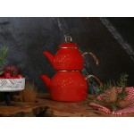 COLOURFUL ENAMEL TEAPOT