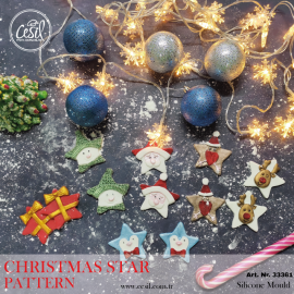 SİLİCONE MOULD - CHRISTMAS STAR PATTERN (20.5*11.7 CM)