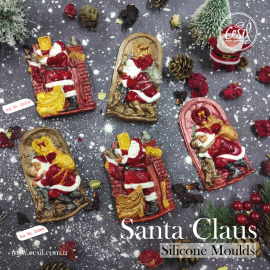 SİLİCONE MOULD - FATHER CHRISTMAS / WINDOW (11*7.5 CM)