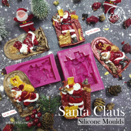 SİLİCONE MOULD - FATHER CHRISTMAS / FIREPLACE (11*6 CM)