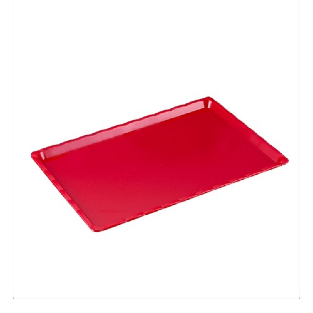 POLYCARBONATE RED TRAY 25 X 40 CM
