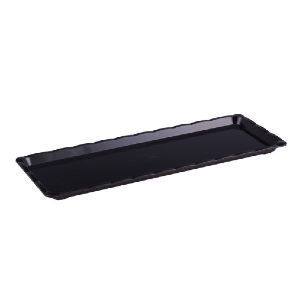 POLYCARBONATE BLACK TRAY 10 X 30 CM