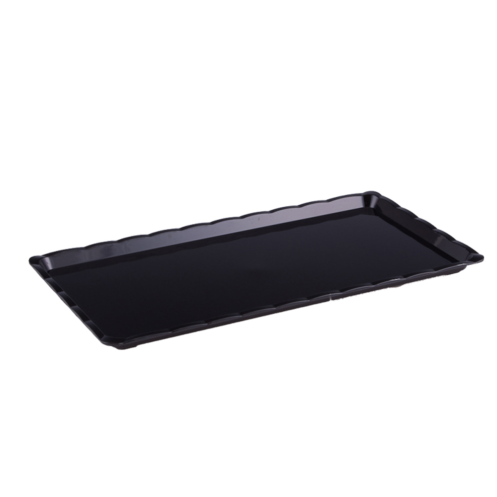 POLYCARBONATE BLACK TRAY 15 X 30 CM