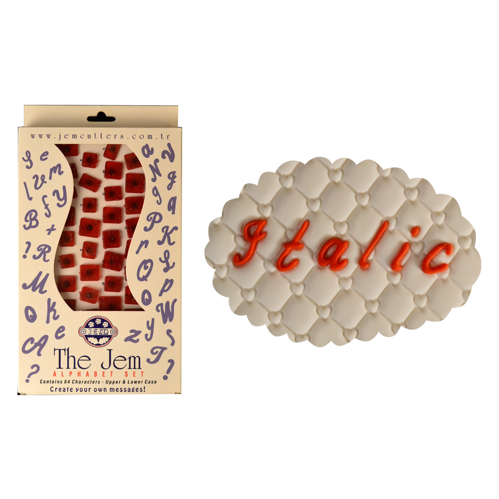 JEM İTALİK ALPHABET PLASTİC CUTTER SET