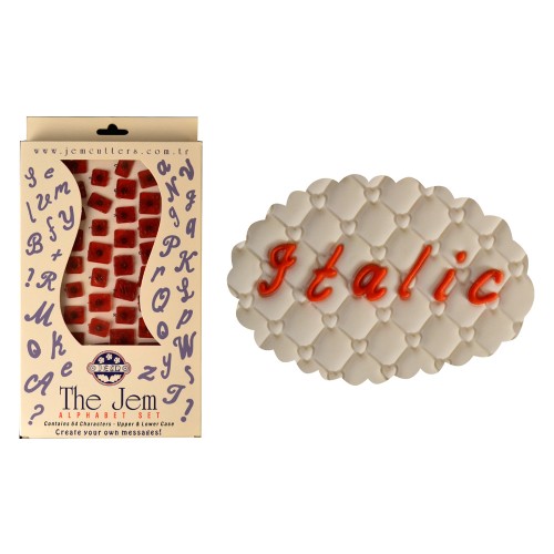 JEM İTALİK ALPHABET PLASTİC CUTTER SET