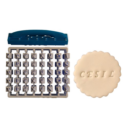 COOKİE STAMP ALPHABET İN 'ITALİC' FONT - SET OF 4