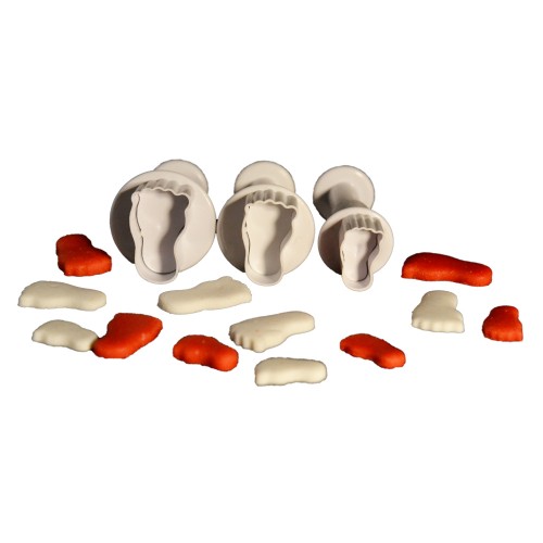 3 SET, BABY FEET PLUNGER CUTTER
