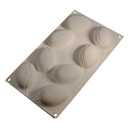 CESİL PCS - 8 CAVİTY TULIP SHAPE SILICONE MOULD