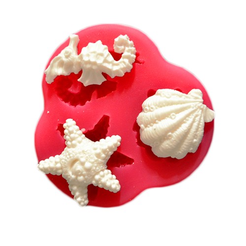 SILICONE MOULD-SEA SHELLS/2 (8 * 8 CM)